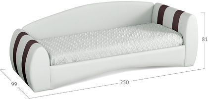 Кровать односпальная Кальвет (правая) Модель 386